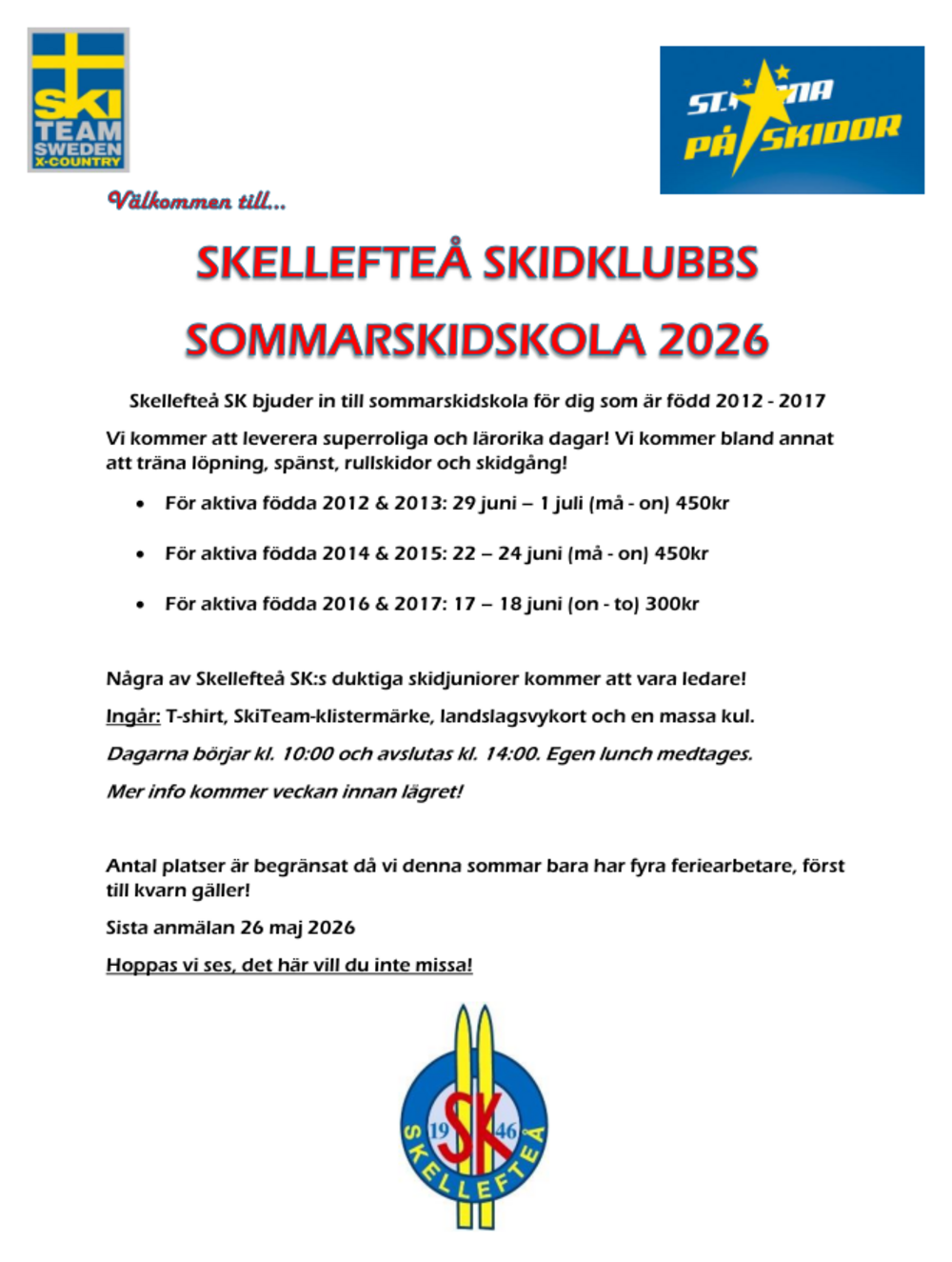 Sommarskidskola 2026